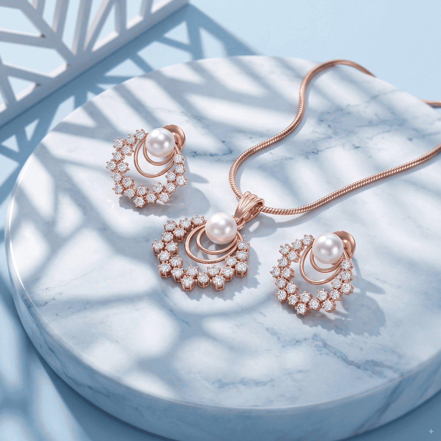 PENDANT AND EARRING SETS, YOUR CHAIN OF CHOICE